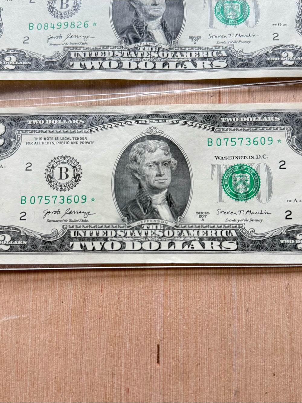 Lot Of 4 2017A $2.00Dollar Star Note Rare Bill Circulated U.S Currency Read Blw! - Picture 6 of 10